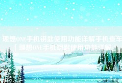 理想ONE手机钥匙使用功能详解手机查车「理想ONE手机钥匙使用功能详解」