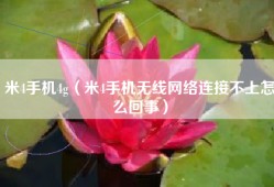 米4手机4g（米4手机无线网络连接不上怎么回事）