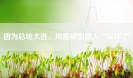 因为总统大选，川普被创意人“玩坏了”