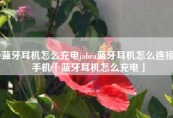 蓝牙耳机怎么充电jabra蓝牙耳机怎么连接手机「蓝牙耳机怎么充电」