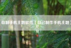 自制手机主题软件（自己制作手机主题）