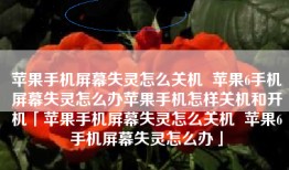 苹果手机屏幕失灵怎么关机  苹果6手机屏幕失灵怎么办苹果手机怎样关机和开机「苹果手机屏幕失灵怎么关机  苹果6手机屏幕失灵怎么办」