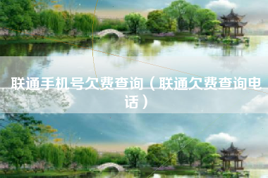 联通手机号欠费查询（联通欠费查询电话）