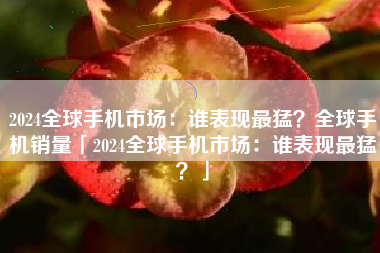 2024全球手机市场：谁表现最猛？全球手机销量「2024全球手机市场：谁表现最猛？」